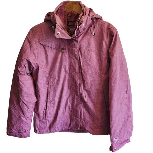 L.L. Bean Jacket Womens XS 3 in 1 Water Resistant Full Zip Hooded Ski Snow Outer - Picture 1 of 7